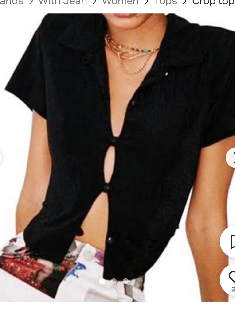 WITH JEAN Black Top